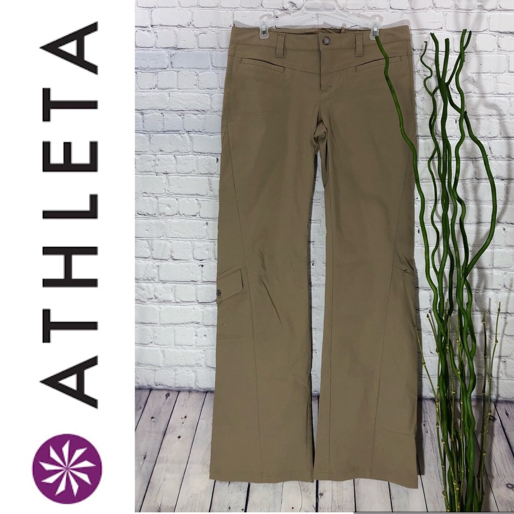 Athleta Straight Leg Pants in Khaki
